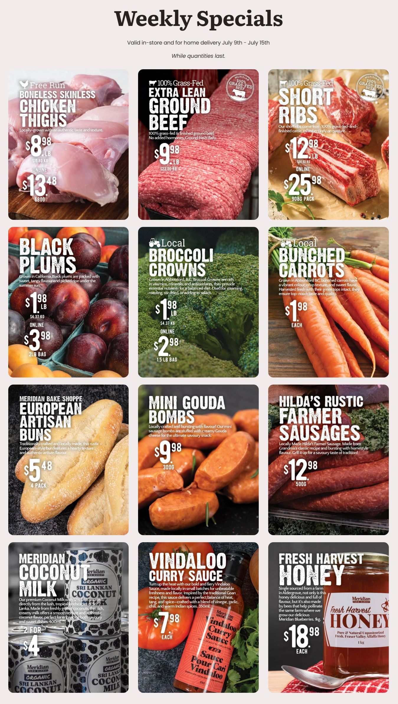 Meridian Farm Market Flyer July 9 to 15