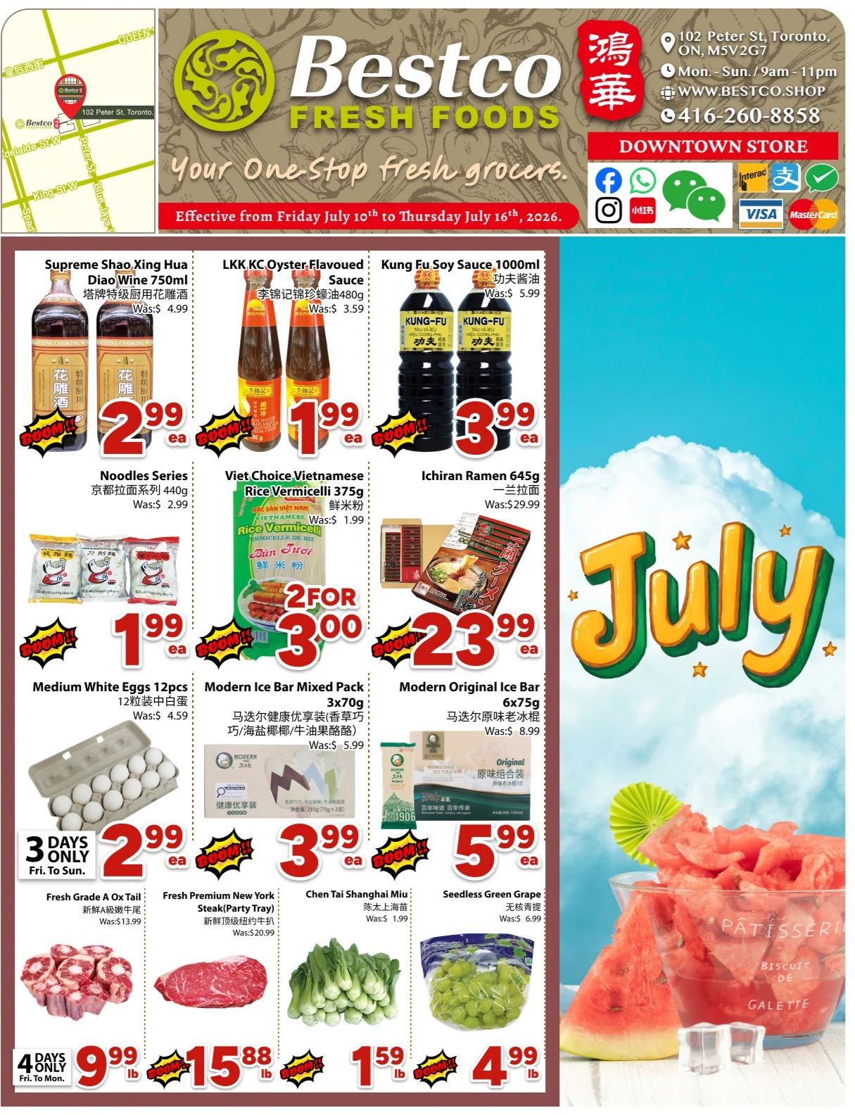 BestCo Food Mart (Downtown Toronto) Flyer July 10 to 16
