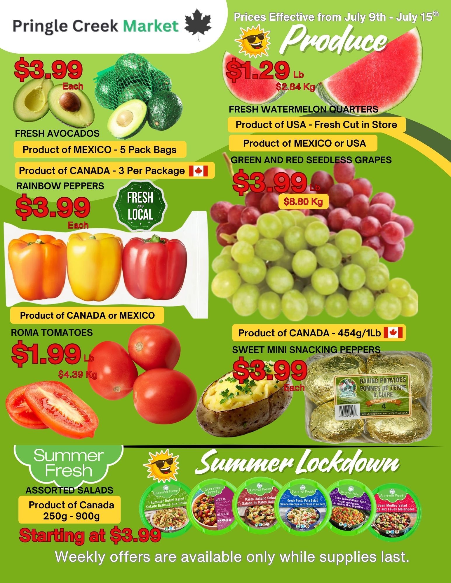 Pringle Creek Market Flyer July 9 to 15