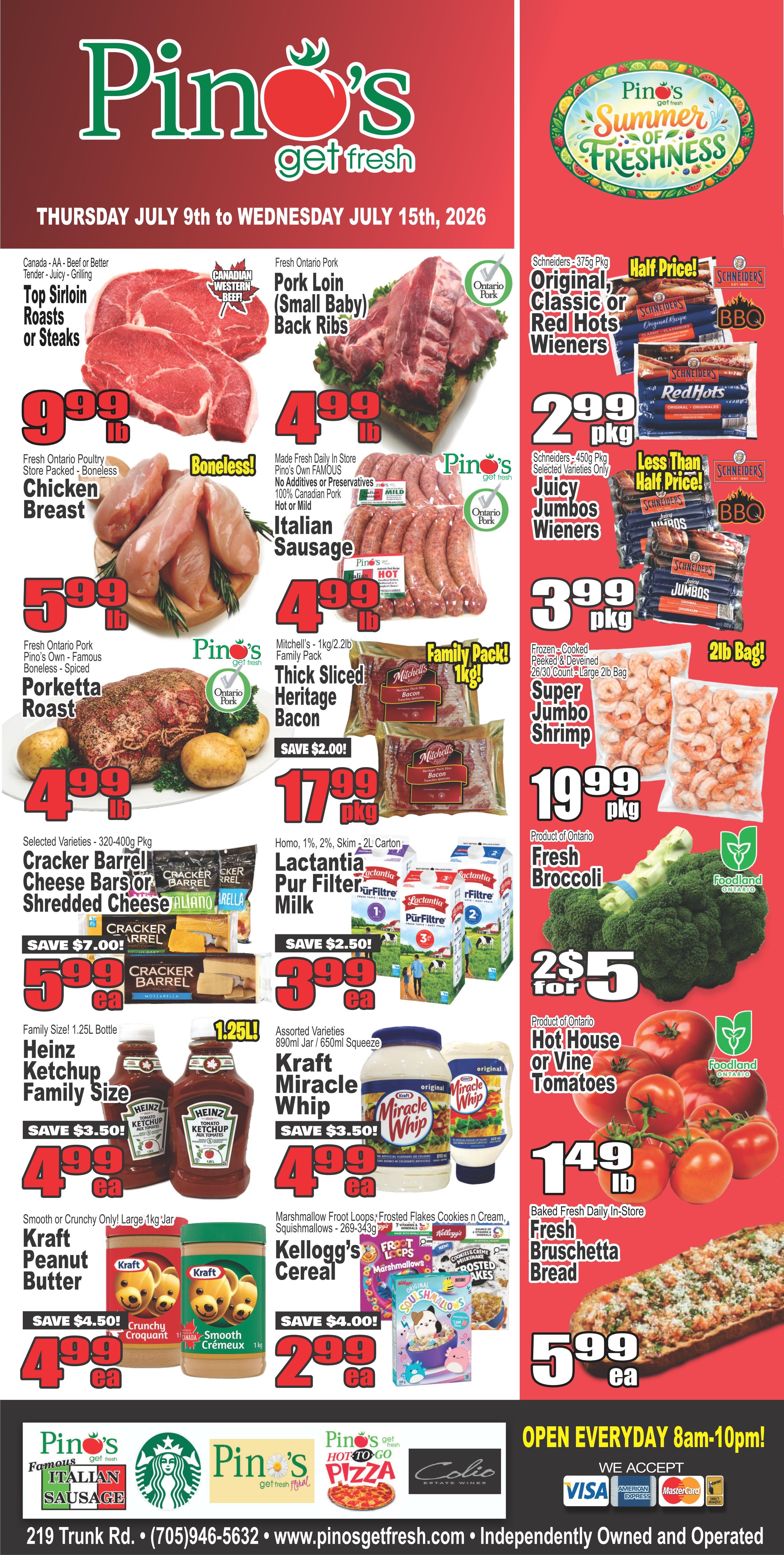 Pino's Flyer July 9 to 15