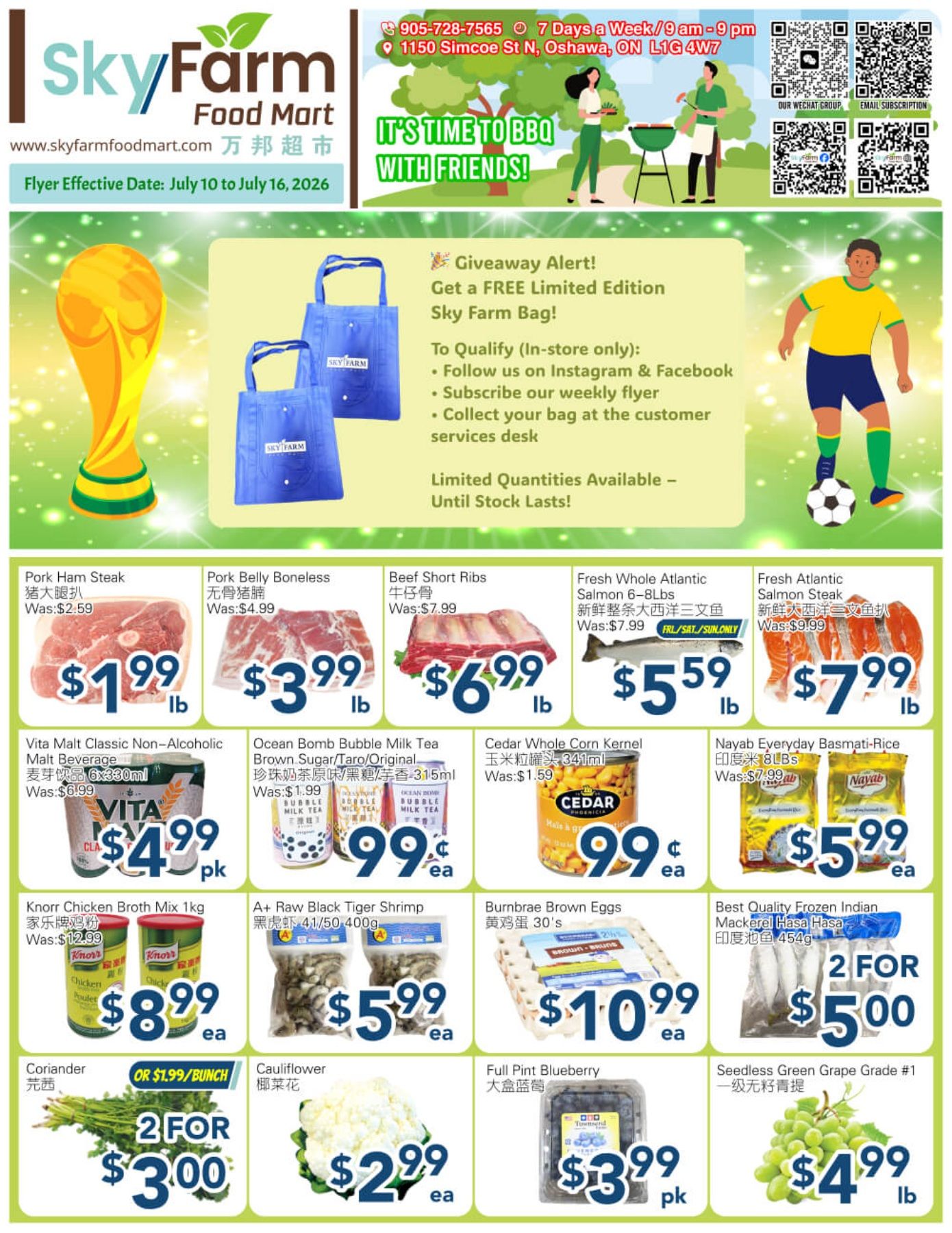 SkyFarm Food Mart Flyer July 10 to 16