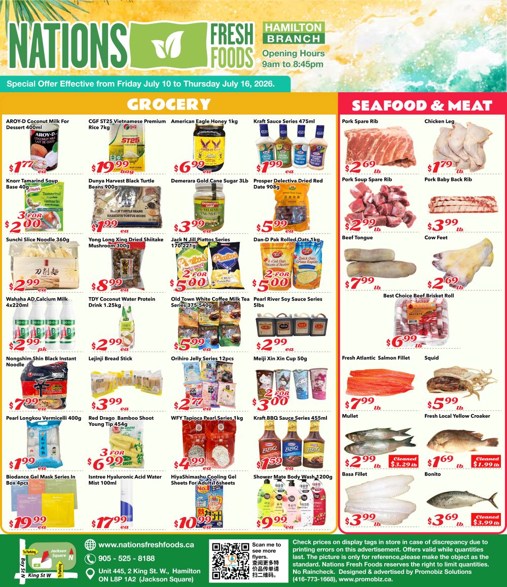 Nations Fresh Foods (Hamilton) Flyer July 10 to 16