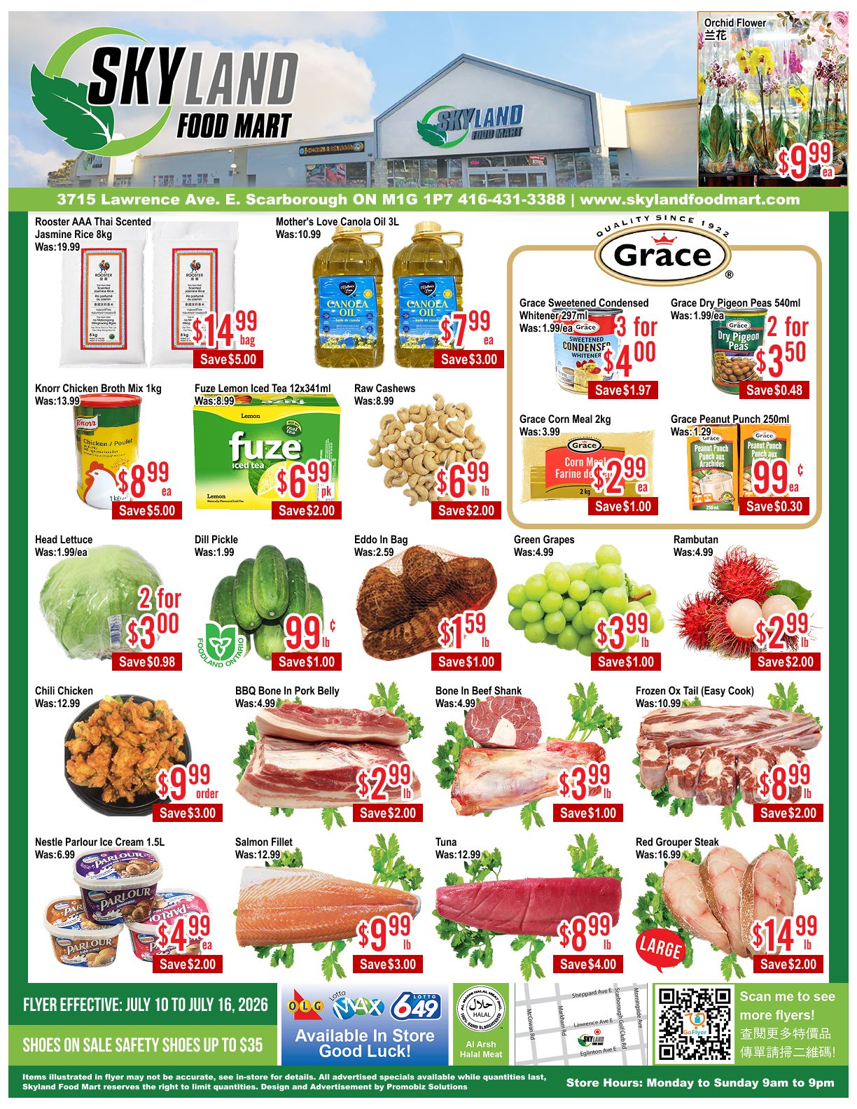 Skyland Food Mart Flyer July 10 to 16