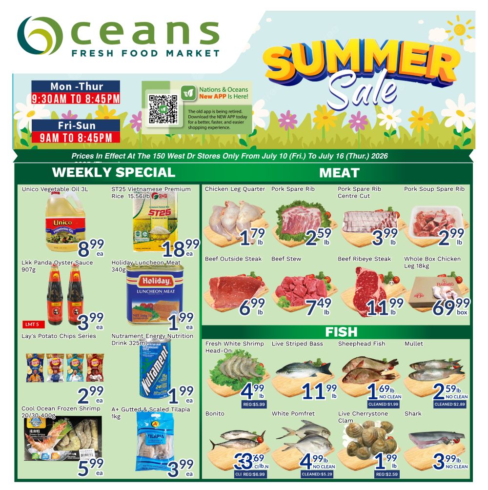 Oceans Fresh Food Market (Brampton) Flyer July 10 to 16