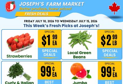 Joseph's Farm Market Flyer July 10 to 15