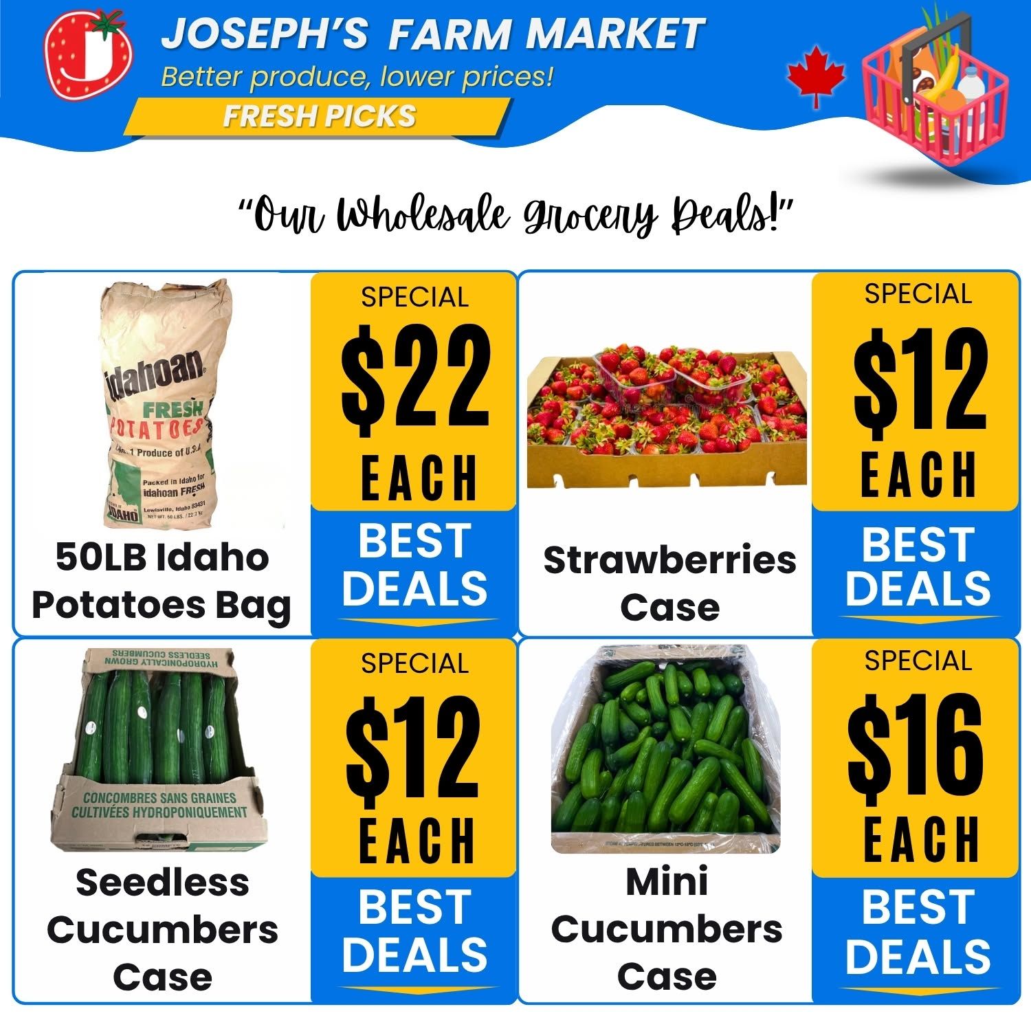 Joseph's Farm Market Flyer July 10 to 15