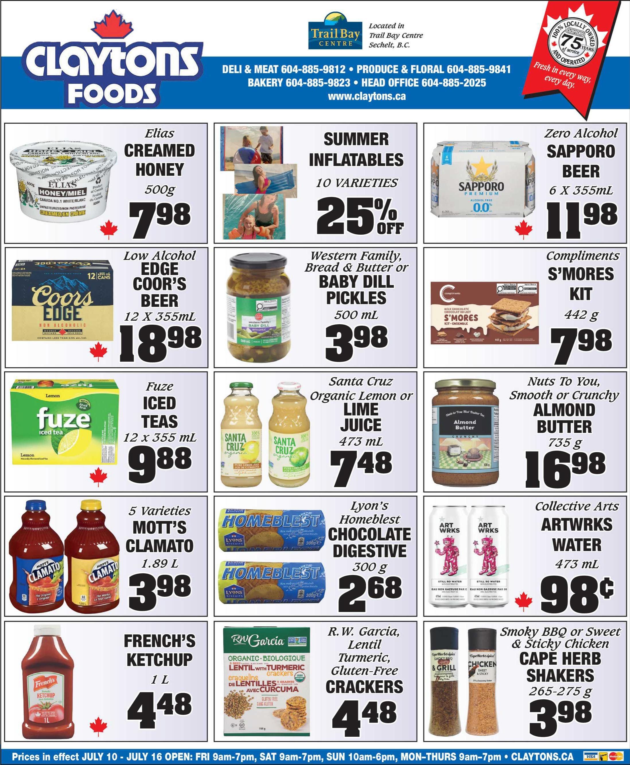 Claytons Heritage Market Flyer July 10 to 16