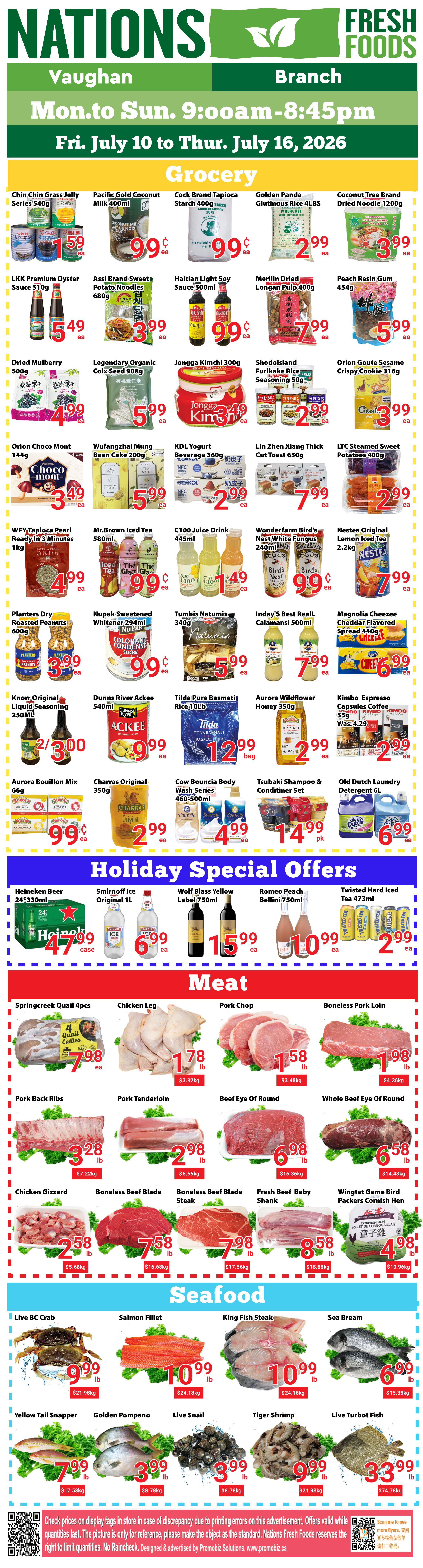 Nations Fresh Foods (Vaughan) Flyer July 10 to 16