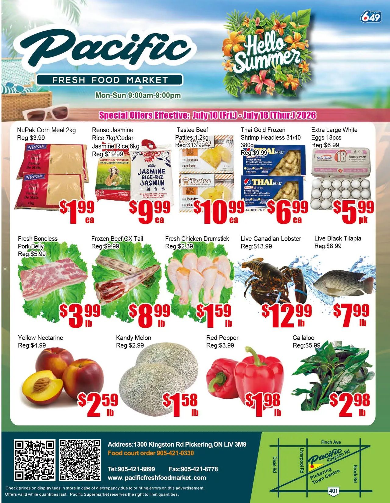 Pacific Fresh Food Market (Pickering) Flyer July 10 to 16