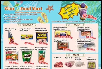 Wan 2 Food Mart Flyer July 10 to 16