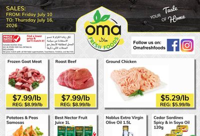 Oma Fresh Foods Flyer July 10 to 16