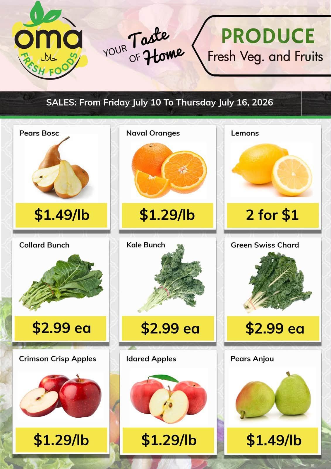 Oma Fresh Foods Flyer July 10 to 16
