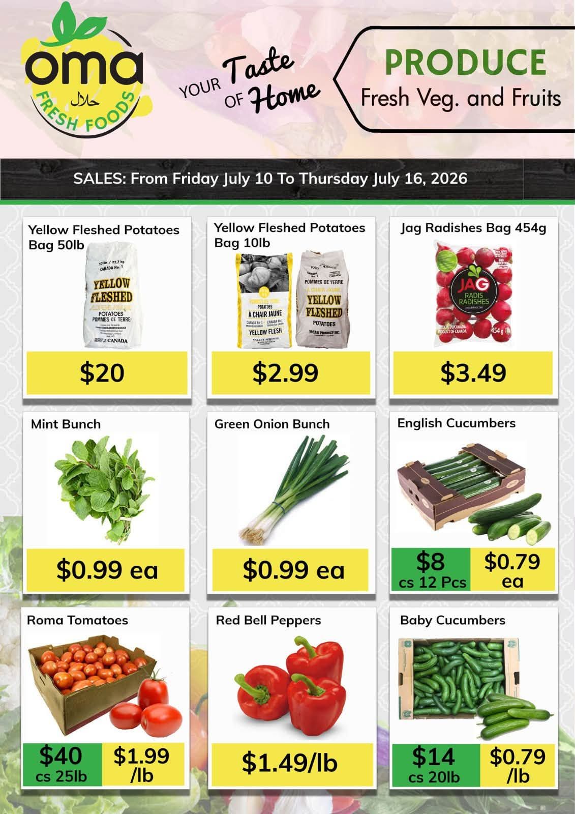 Oma Fresh Foods Flyer July 10 to 16