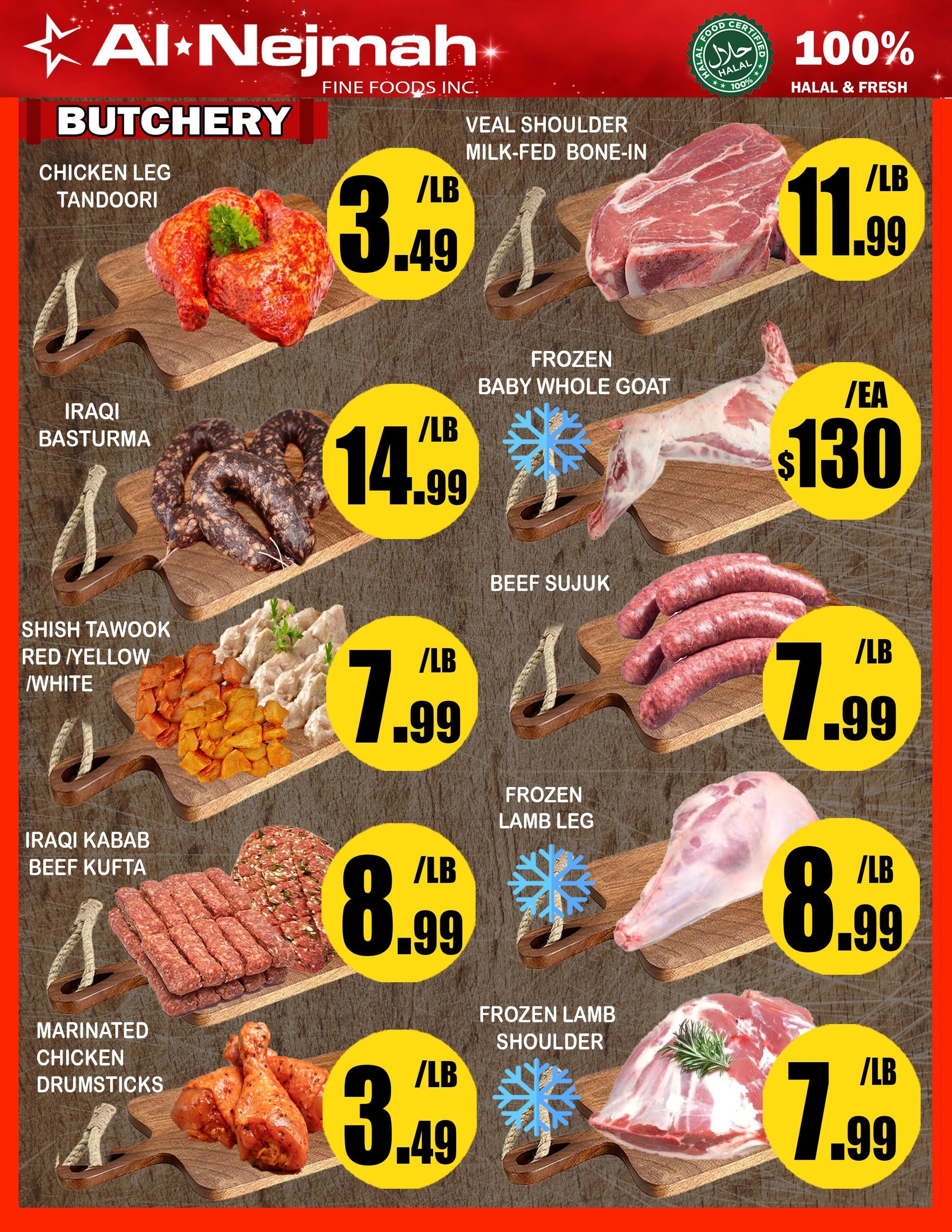 Alnejmah Fine Foods Inc. Flyer July 10 to 16