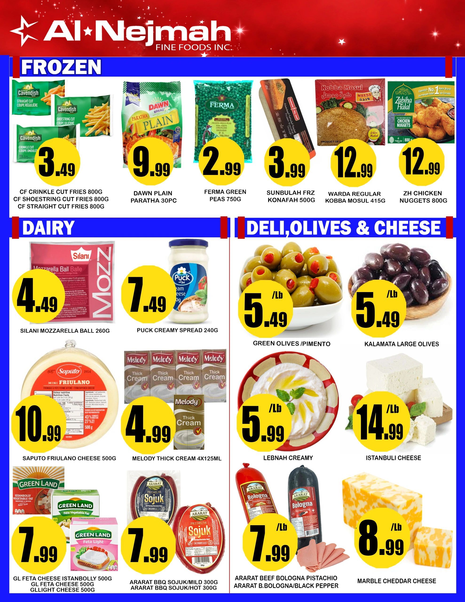 Alnejmah Fine Foods Inc. Flyer July 10 to 16