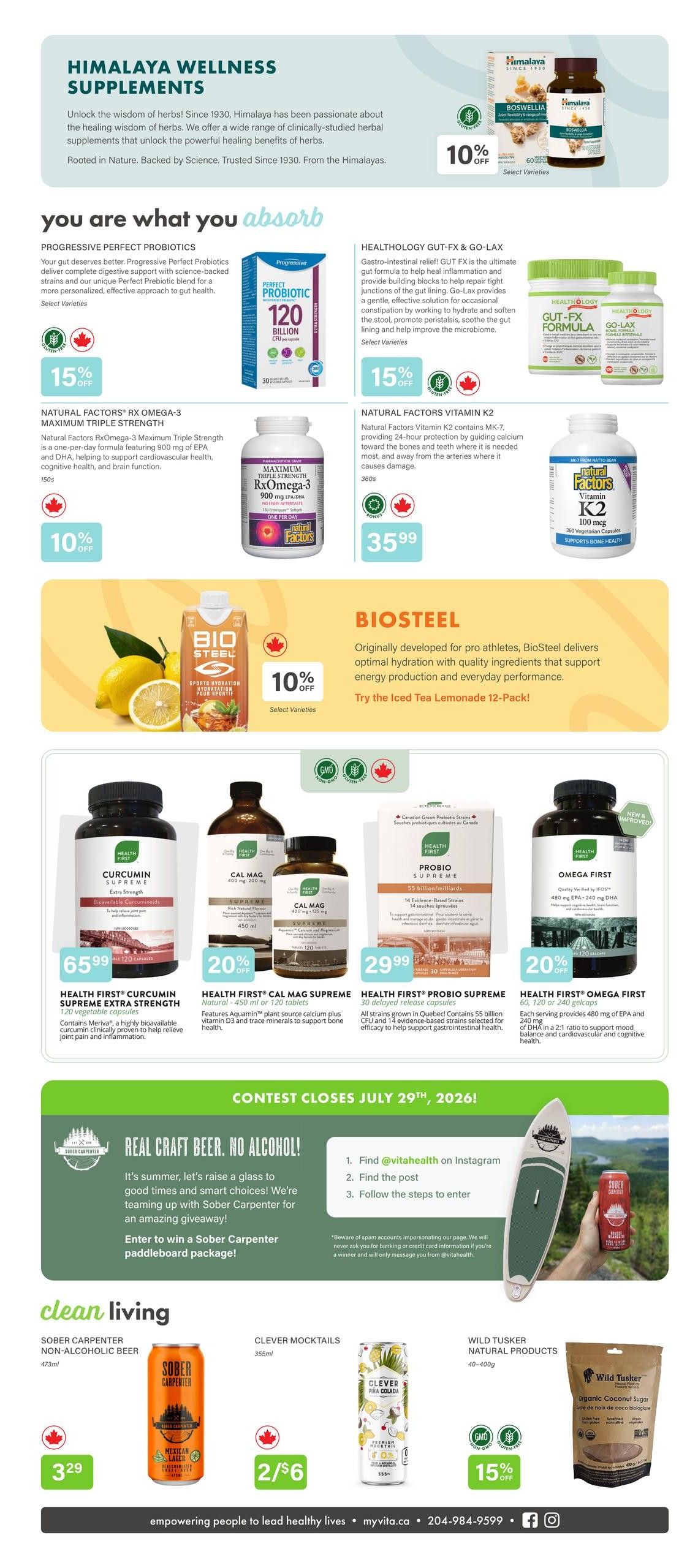 Vita Health Fresh Market Flyer July 9 to 29