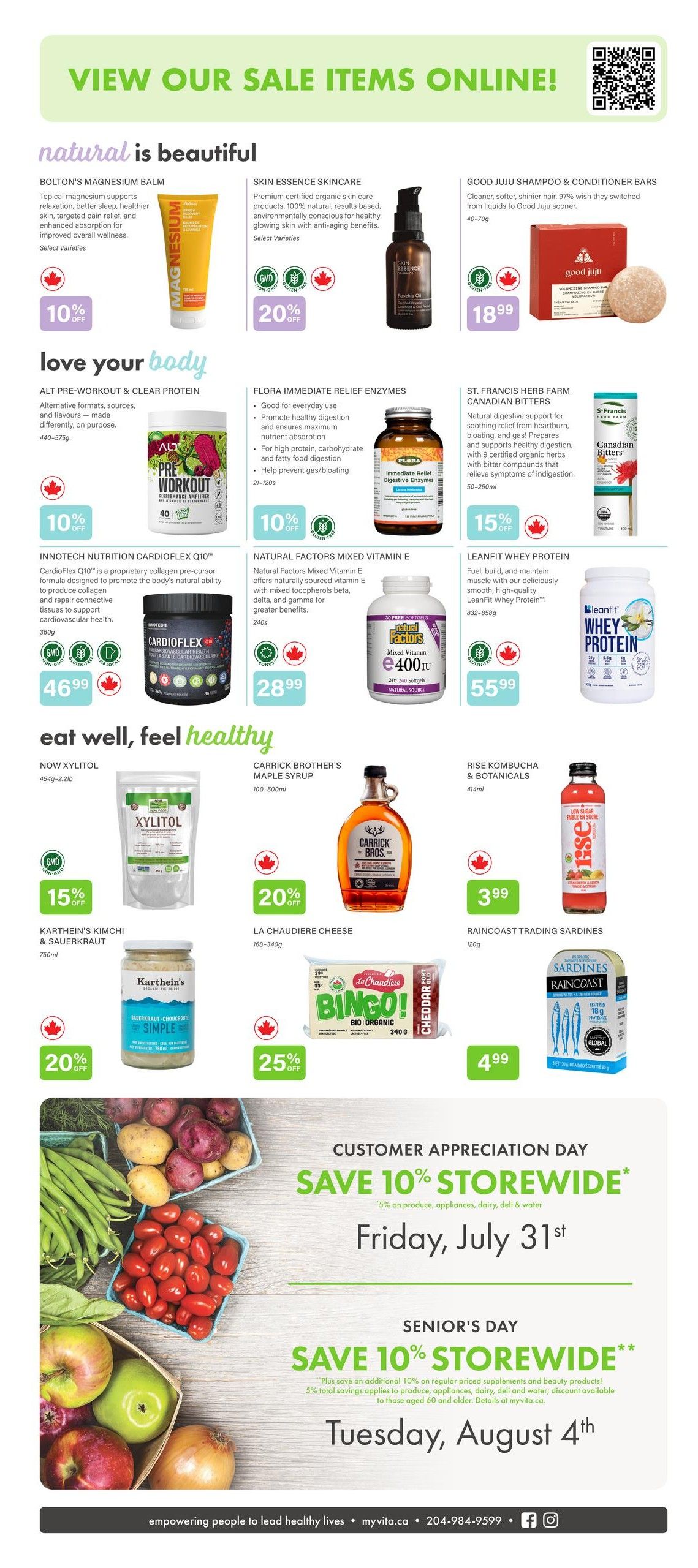 Vita Health Fresh Market Flyer July 9 to 29
