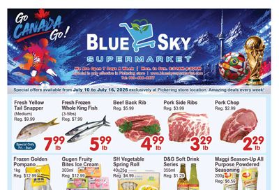 Blue Sky Supermarket (Pickering) Flyer July 10 to 16