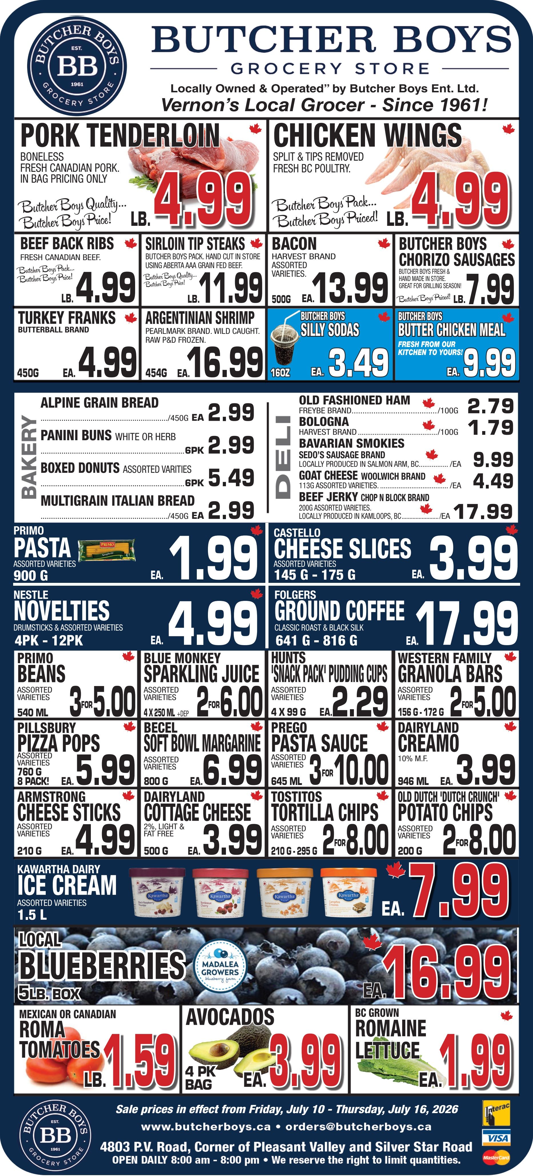 Butcher Boys Grocery Store Flyer July 10 to 16