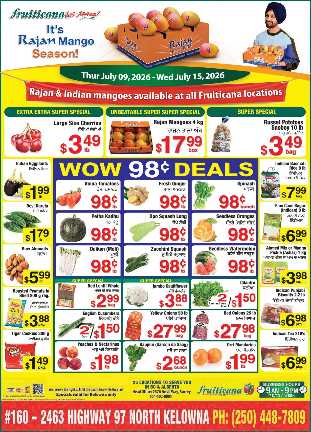 Fruiticana (Kelowna) Flyer July 9 to 15