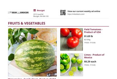 Mike Dean Local Grocer Flyer July 9 to 16