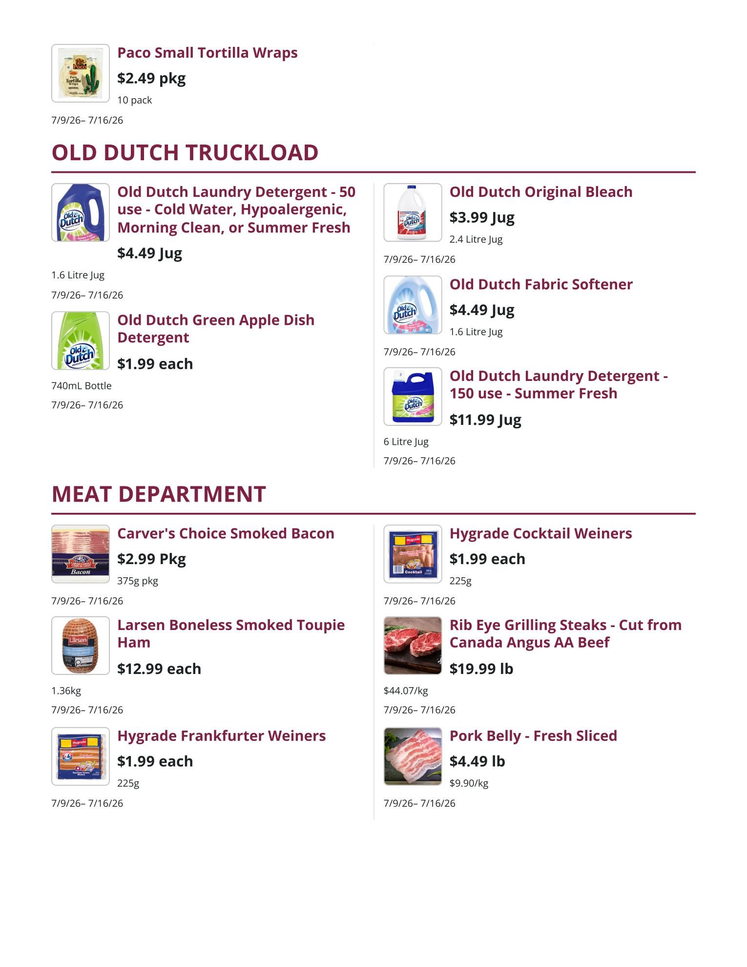 Mike Dean Local Grocer Flyer July 9 to 16