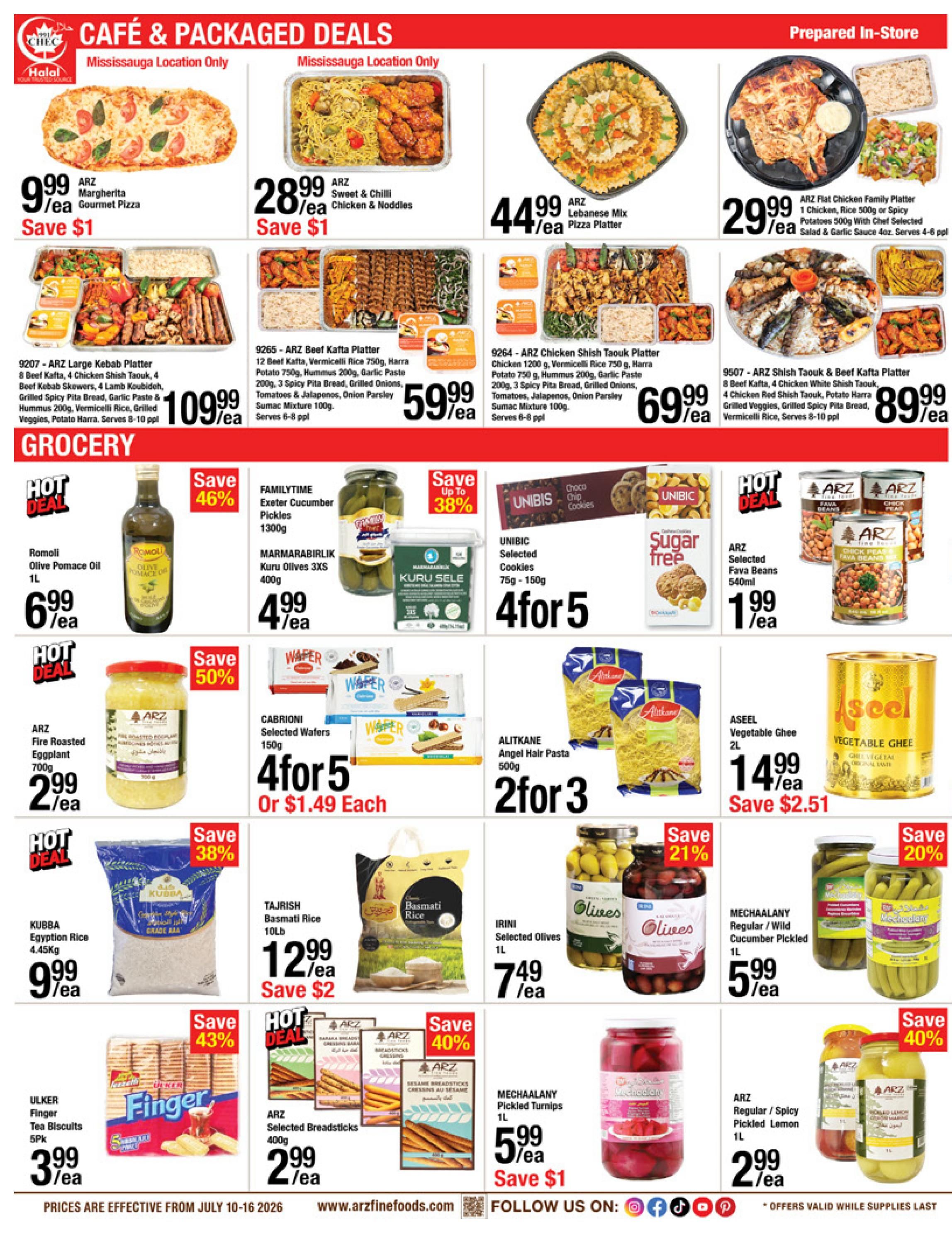 Arz Fine Foods Flyer July 10 to 16