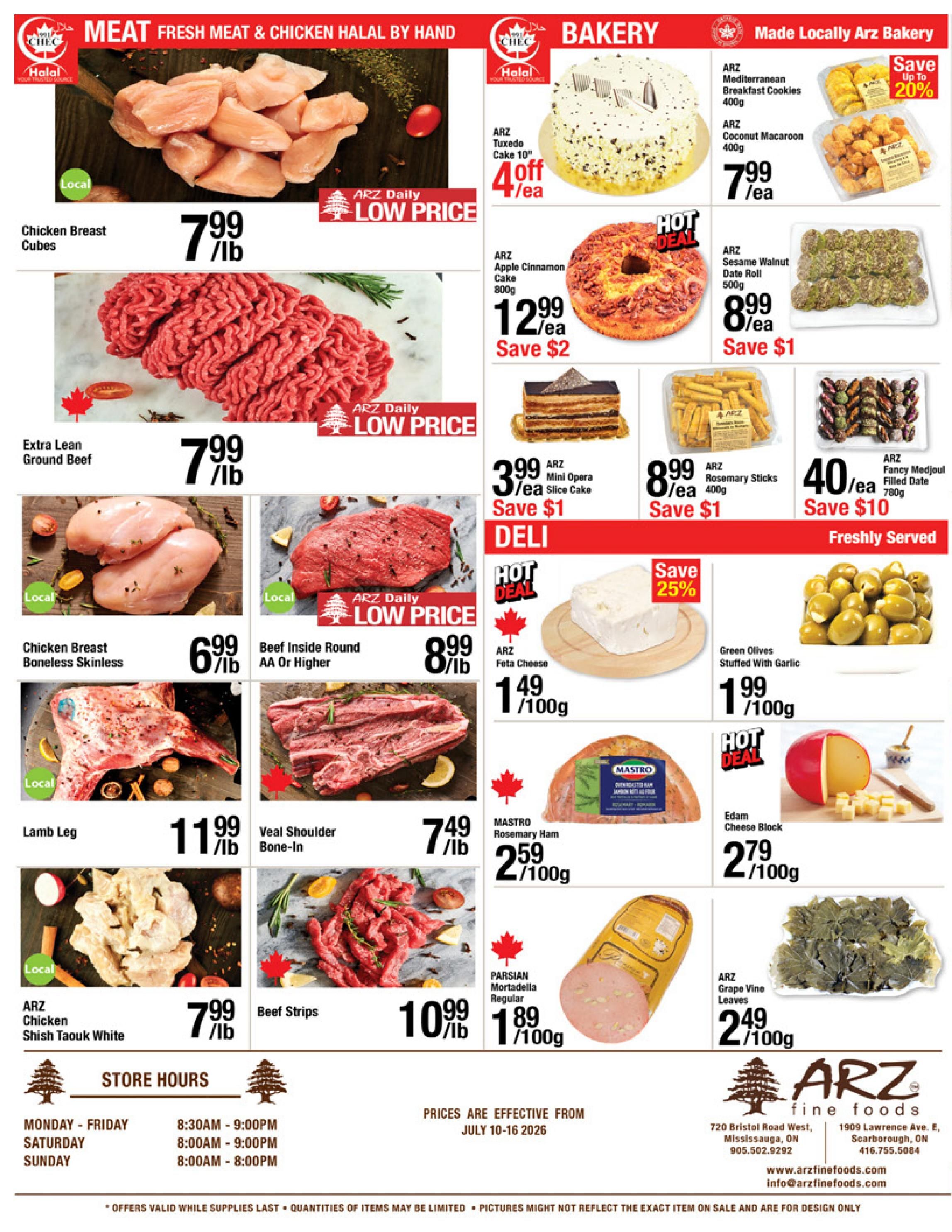 Arz Fine Foods Flyer July 10 to 16