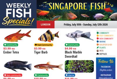Big Al's (London) Weekend Specials July 10 to 12