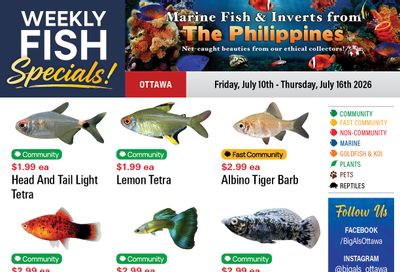 Big Al's (Ottawa) Weekly Specials July 10 to 16