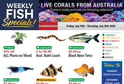 Big Al's (Scarborough) Weekly Specials July 10 to 16