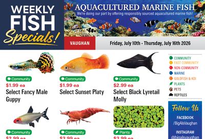 Big Al's (Vaughan) Weekly Specials July 10 to 16