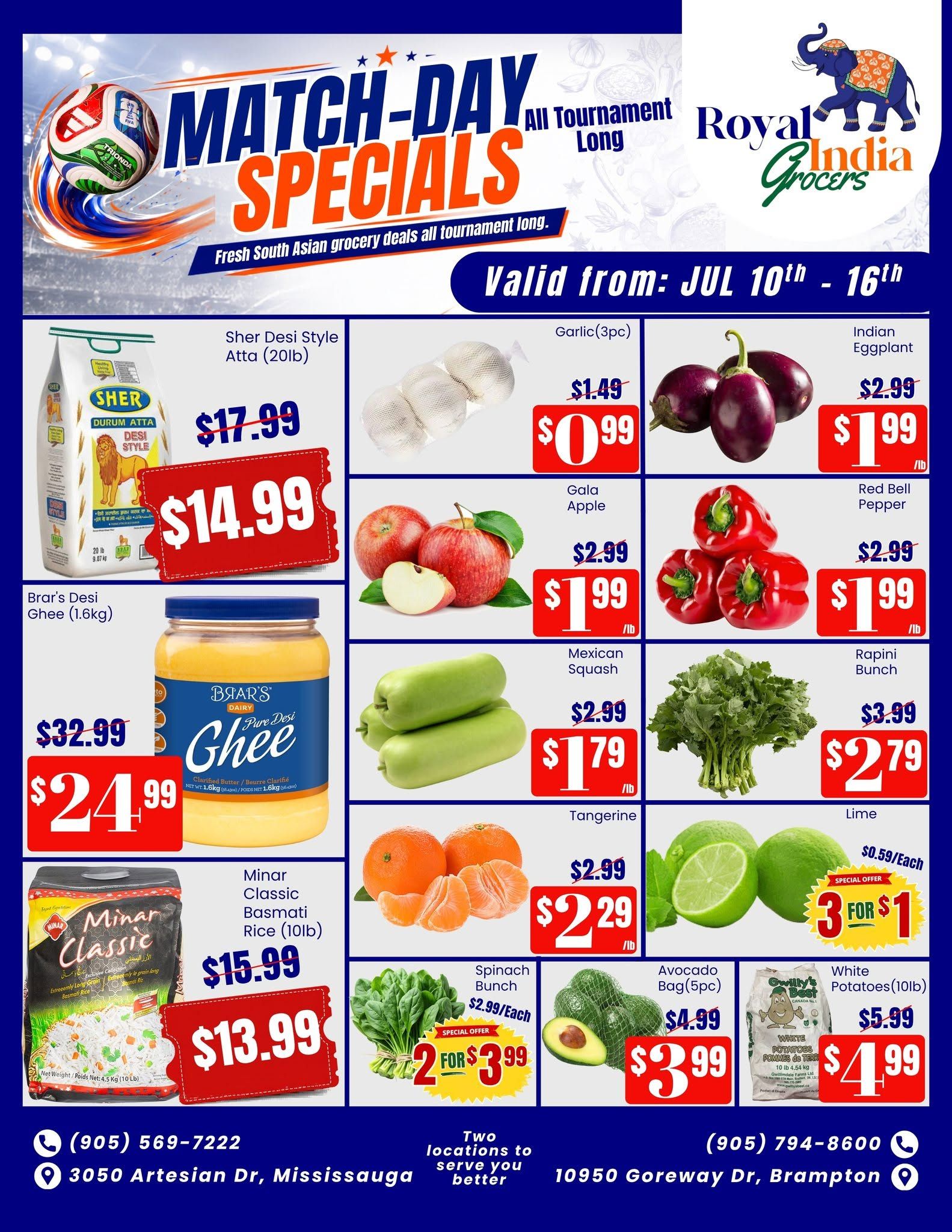 Royal India Grocers Flyer July 10 to 16