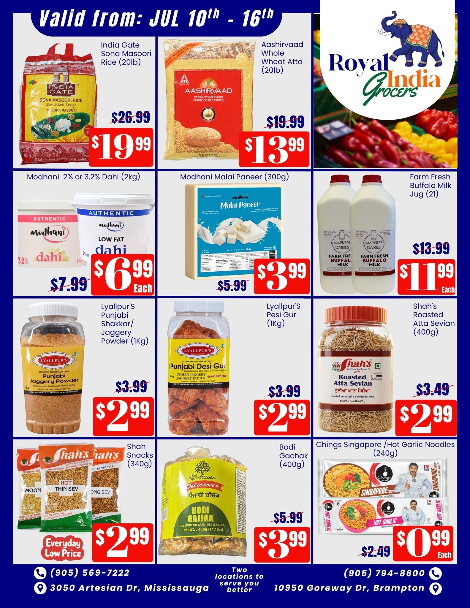 Royal India Grocers Flyer July 10 to 16