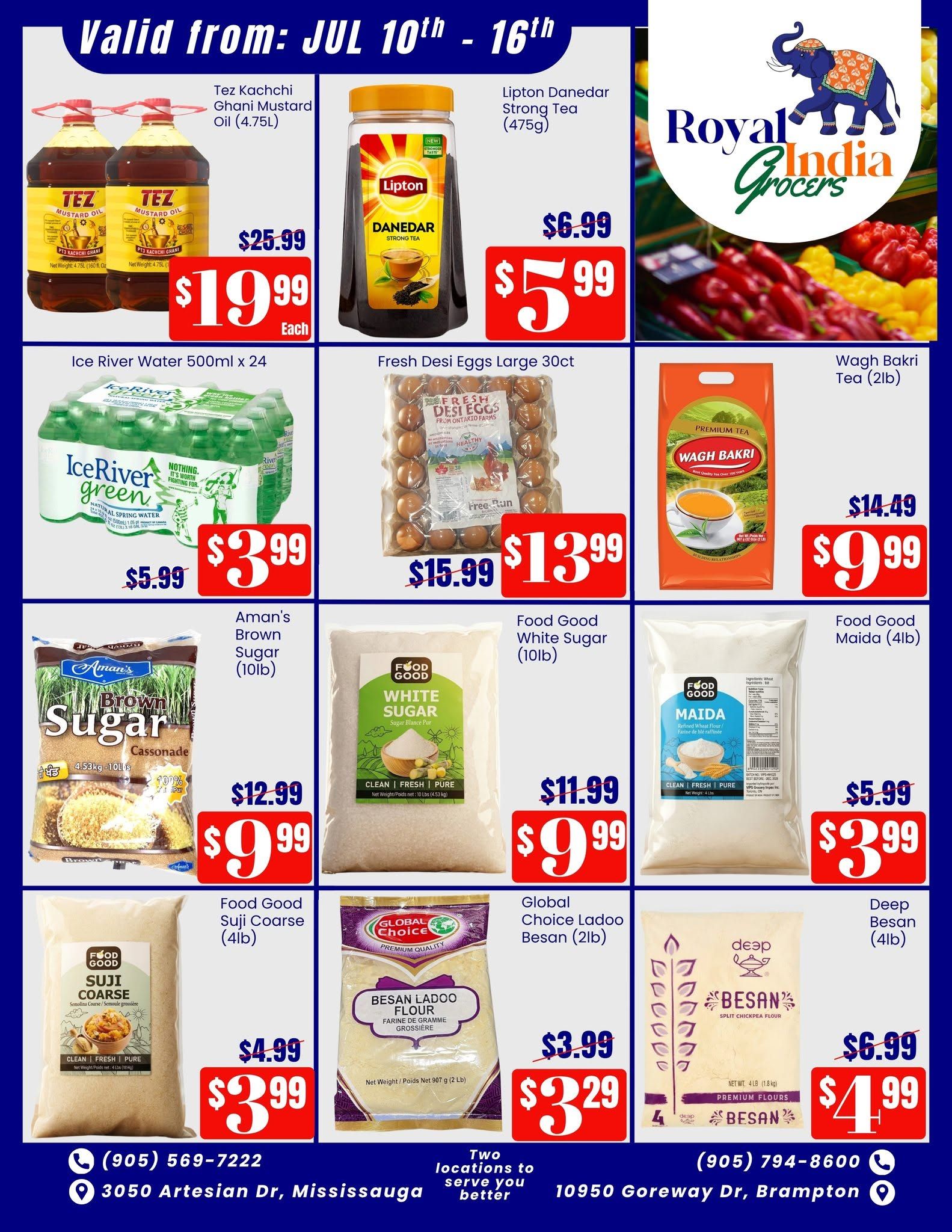 Royal India Grocers Flyer July 10 to 16