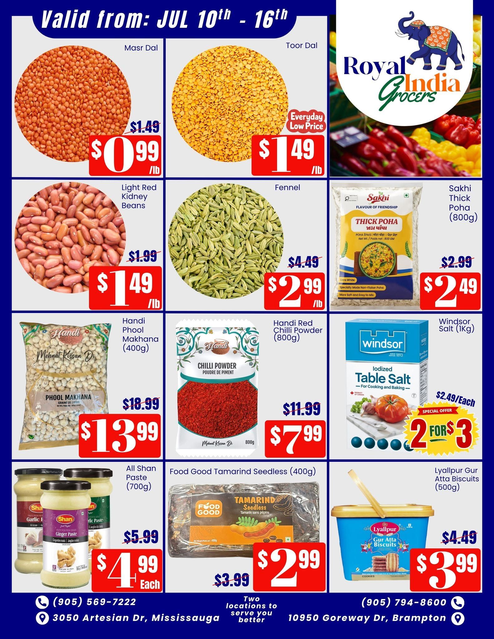 Royal India Grocers Flyer July 10 to 16