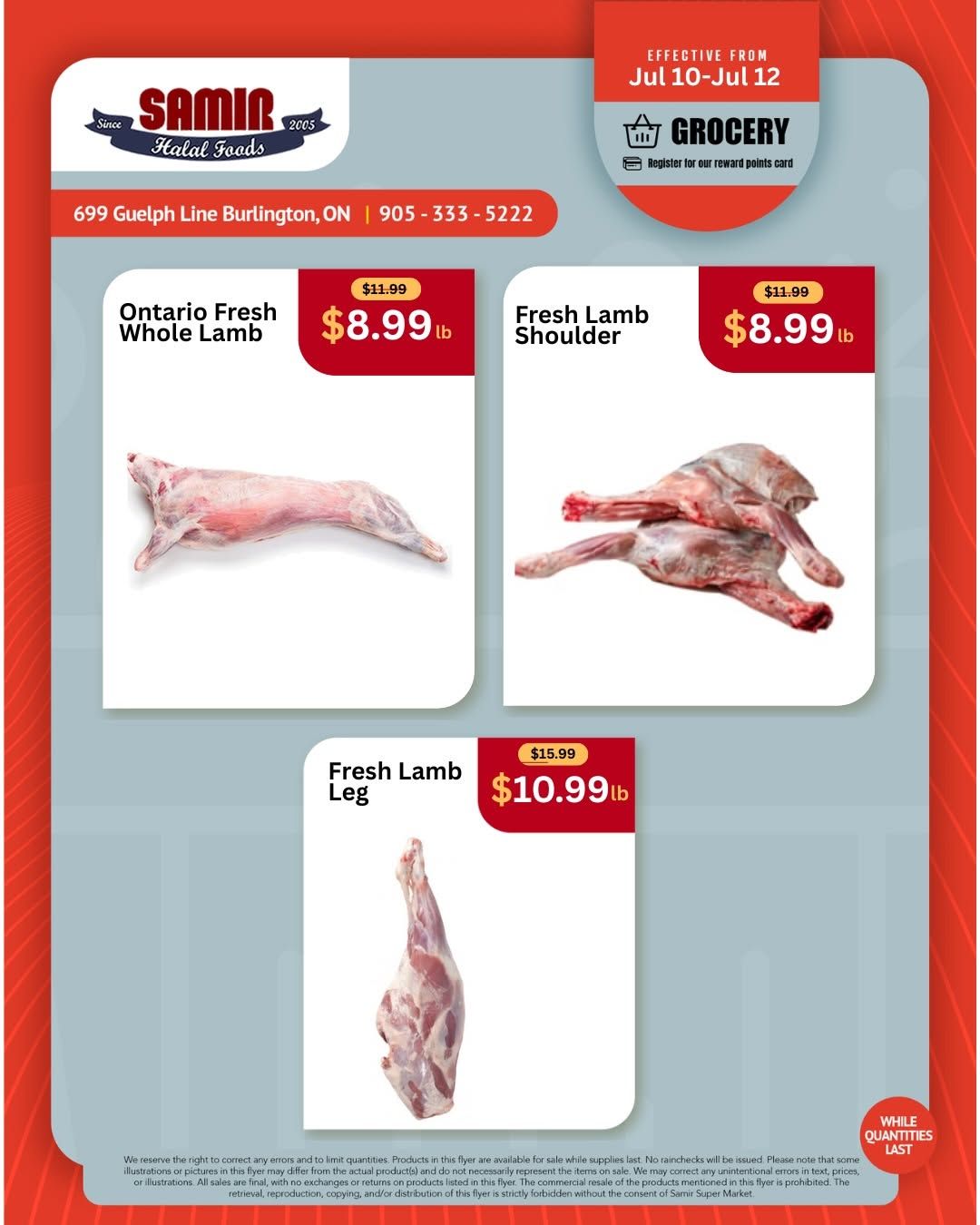 Samir Supermarket (Burlington) Flyer July 10 to 12