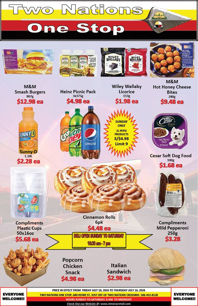 Two Nations One Stop Flyer July 10 to 16