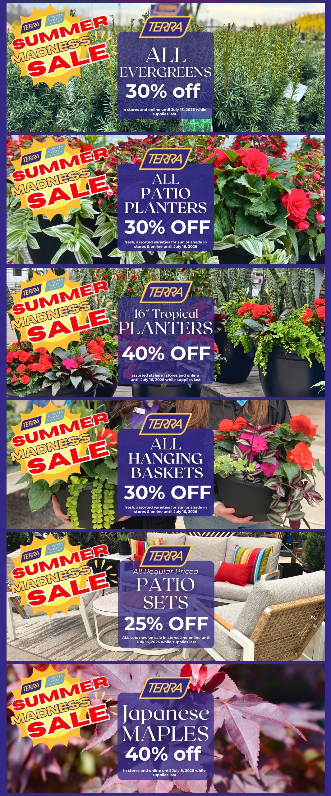 Terra Greenhouses Flyer July 10 to 16