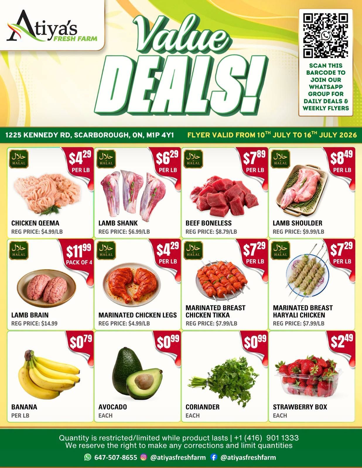 Atiya's Fresh Farm Flyer July 10 to 16