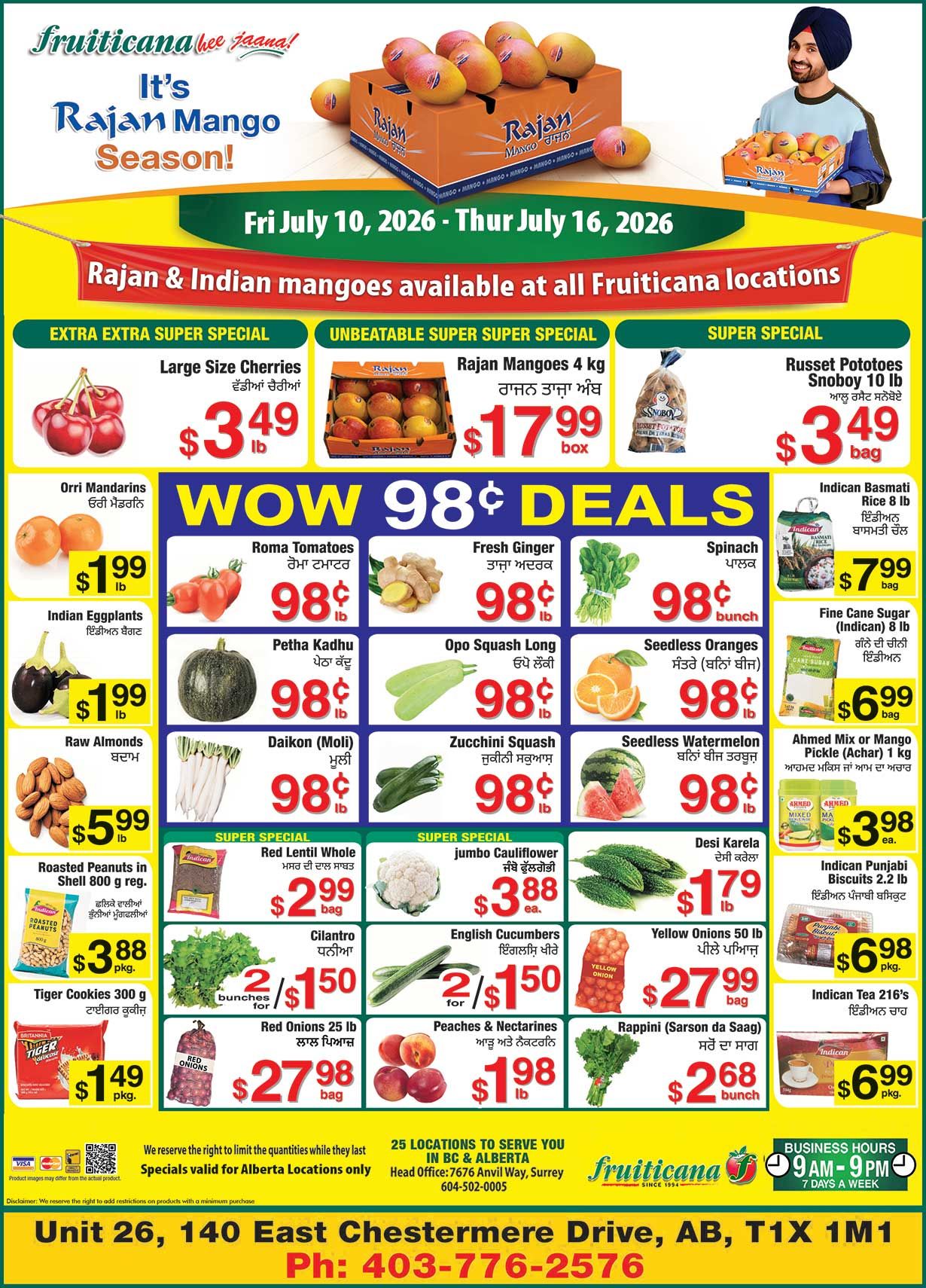 Fruiticana (Chestermere) Flyer July 10 to 16