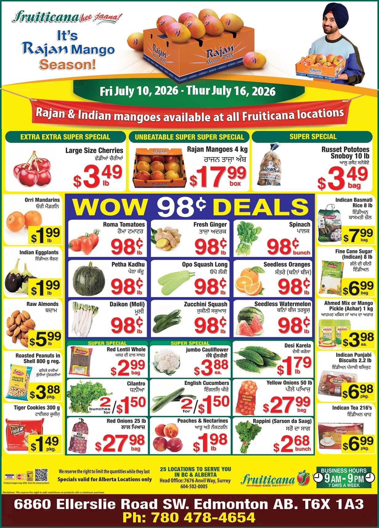 Fruiticana (Edmonton) Flyer July 10 to 16