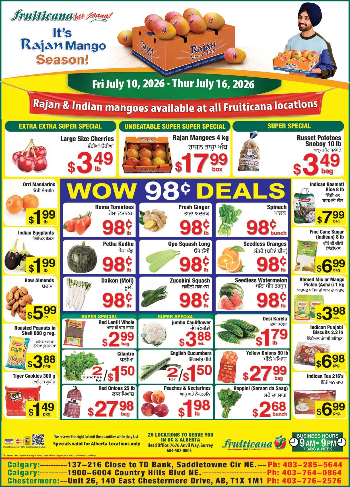 Fruiticana (Calgary) Flyer July 10 to 16