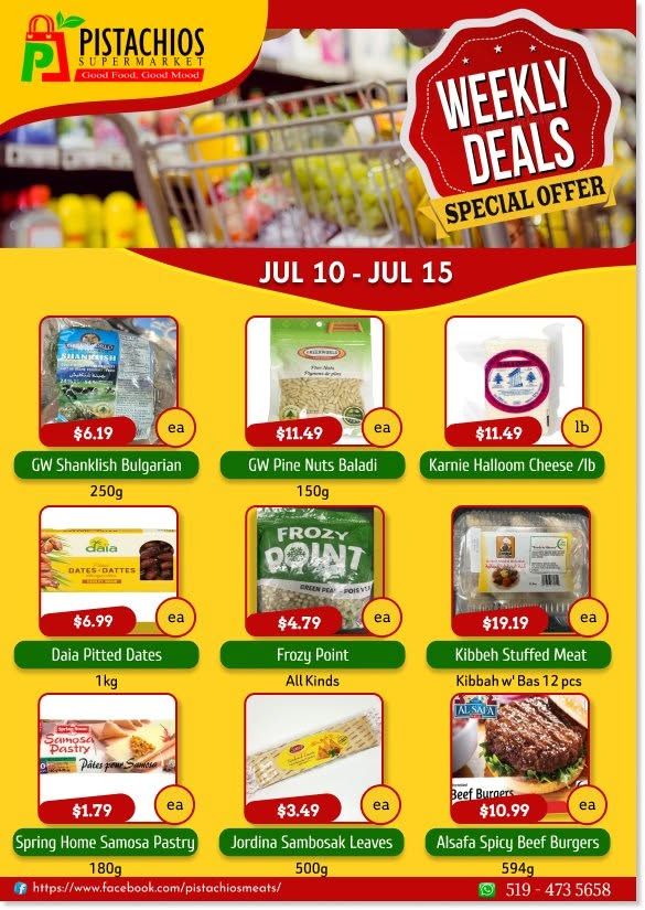 Pistachios Supermarket Flyer July 10 to 15