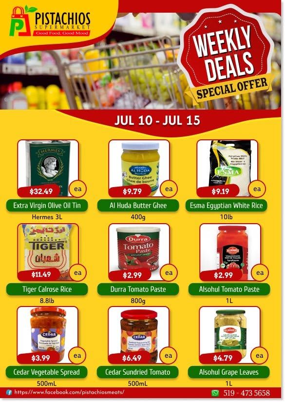 Pistachios Supermarket Flyer July 10 to 15