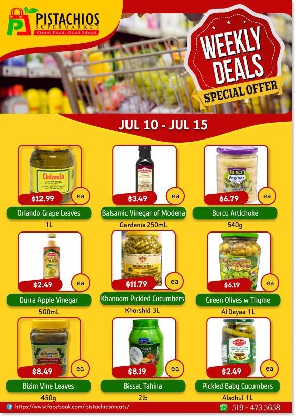 Pistachios Supermarket Flyer July 10 to 15