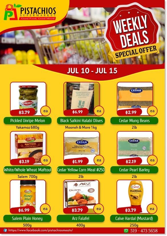 Pistachios Supermarket Flyer July 10 to 15