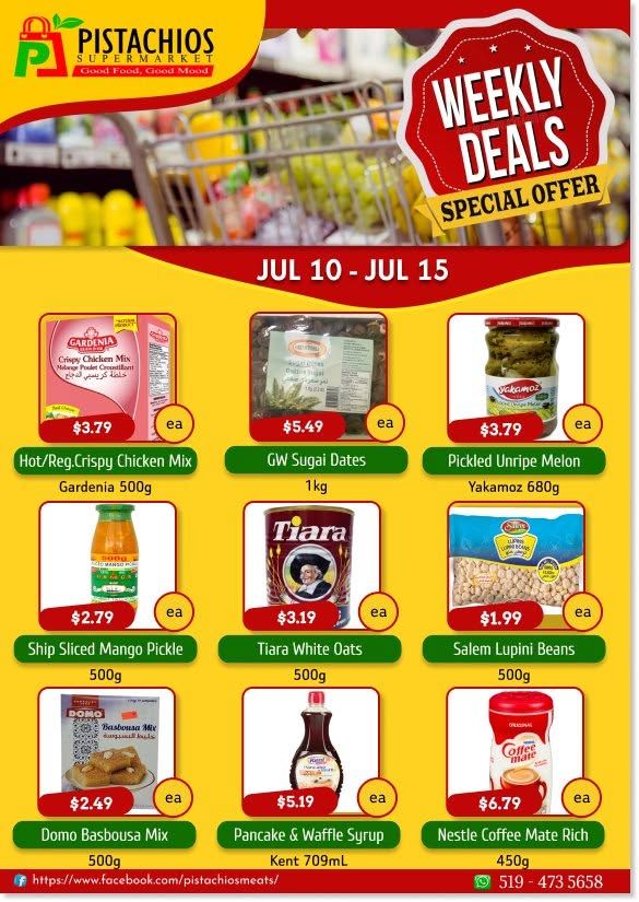 Pistachios Supermarket Flyer July 10 to 15