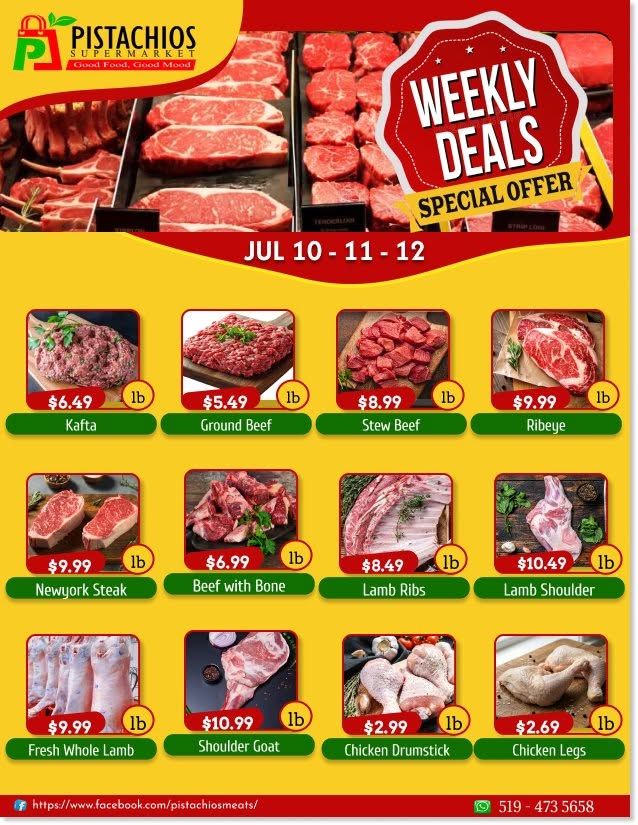 Pistachios Supermarket Flyer July 10 to 15