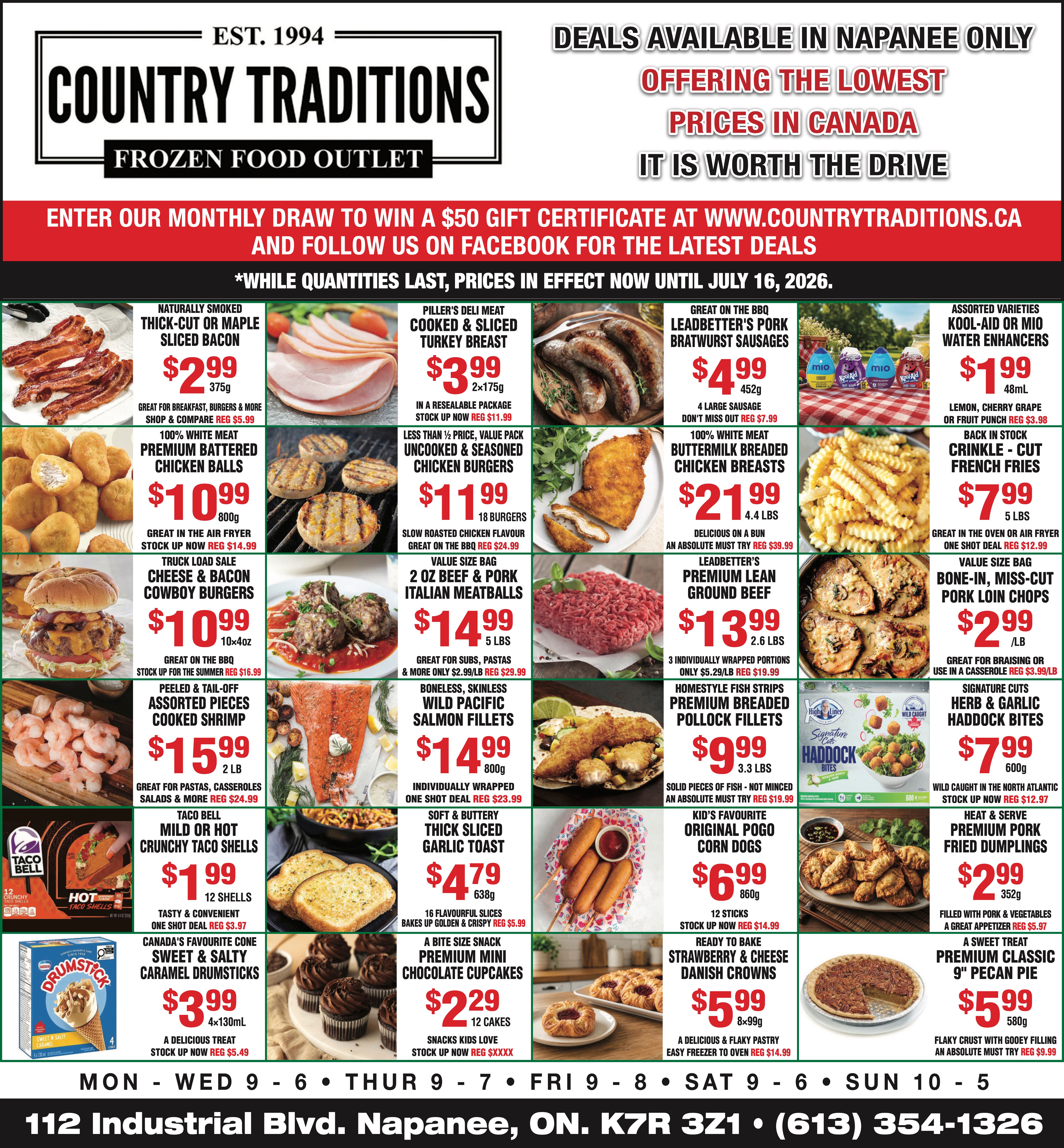 Country Traditions Flyer July 9 to 16